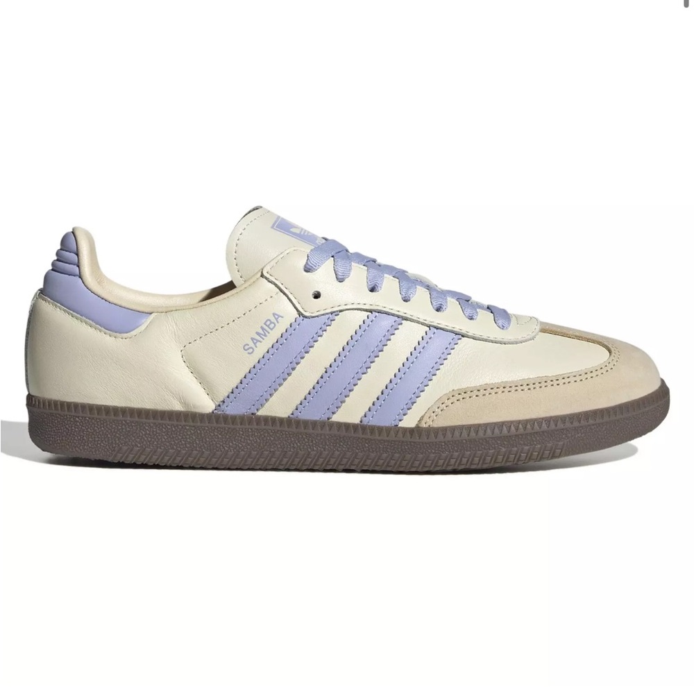 adidas Samba Sneakers in Cream and Lavender